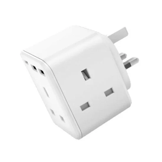 BAZIC GOPORT CUBE, EXTENSION WALL CHARGER WITH BUILT-IN USB OUTPUT - WHITE